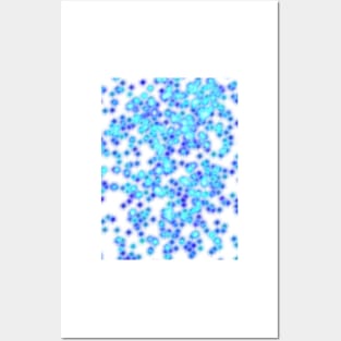 Blue glitter Posters and Art